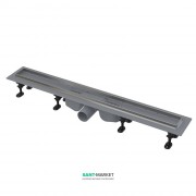 Водоотводящий желоб AlcaPlast Optimal с порогами из нержавеющей стали APZ22-750