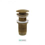 Донний клапан для раковини AlcaРlast Click-Clak з великою кришкою бронза антична A392ANTIC