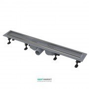 Водоотводящий желоб AlcaPlast Optimal с порогами из нержавеющей стали APZ22-750