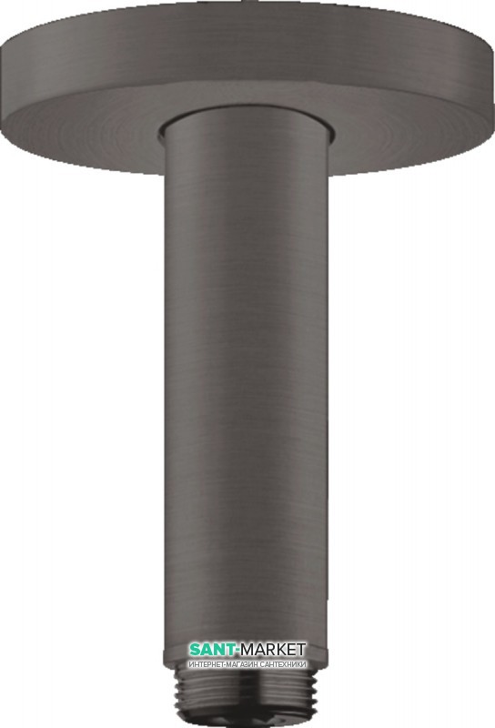 Держатель для верхнего душа Hansgrohe S 100 мм черный хром шлифованный 27393340