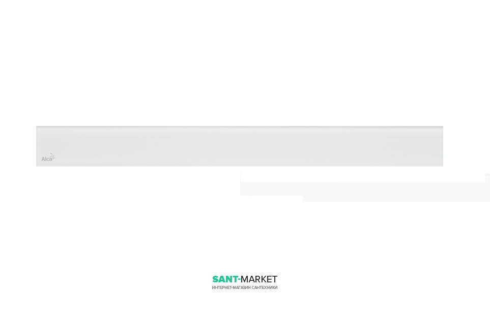 Решітка для водовідвідного жолоба AlcaPlast Glass 950 мм біле скло GL1200-950