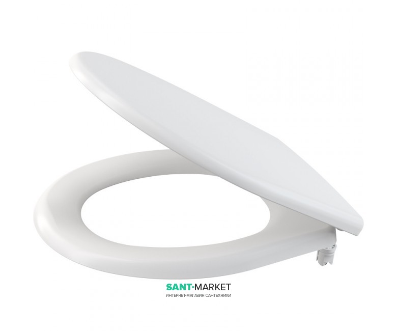 Сиденье с крышкой для унитаза AlcaPlast антибактериальное дюропласт белый A601
