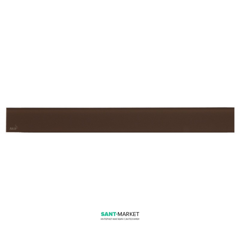 Решітка для водовідвідного жолоба AlcaPlast Glass 550 мм коричневе скло GL1203-550