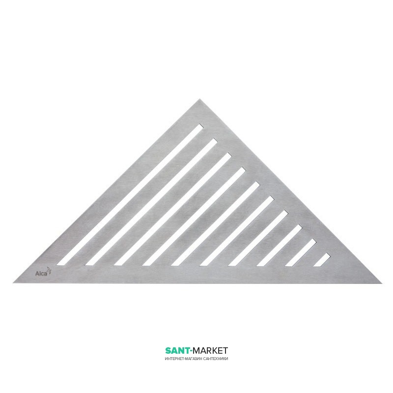 Решітка для кутового водовідвідного жолоба AlcaPlast Grace нержавіюча сталь матова GRACE