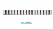 Решетка для водоотводящего желоба AlcaPlast Line 550 мм нержавеющая сталь матовая LINE-550M
