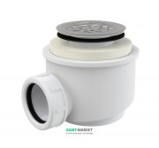 Сифон для душевого поддонa AlcaPlast Ø50 мм с нержавеющей peшeткой A46-50