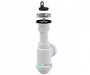 Сифон для мойки AlcaPlast c peшeткой из нержавеющей стали A441-DN50/40