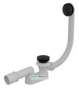 Сифон для ванны AlcaPlast Click-Clack чёрный матовый A507BLACK