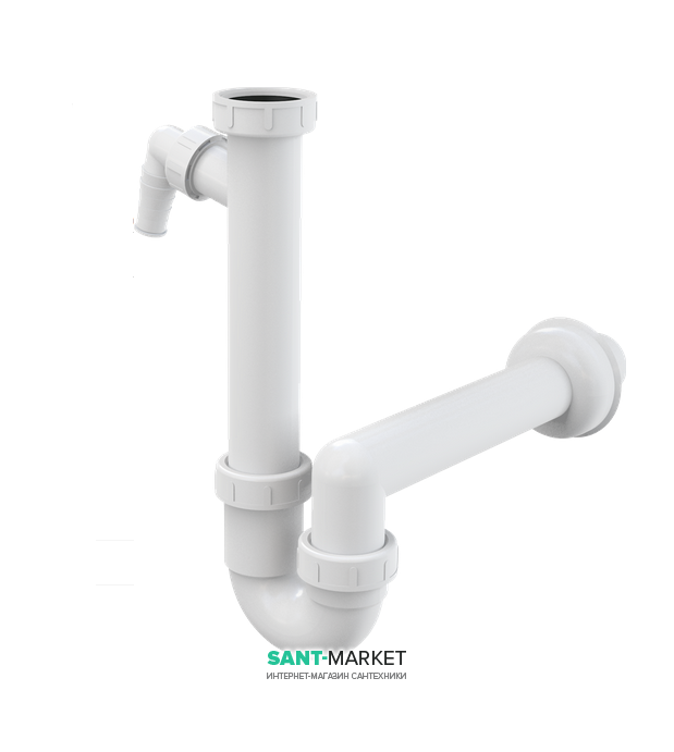 Сифон для мойки AlcaPlast с накидной гайкой 6/4