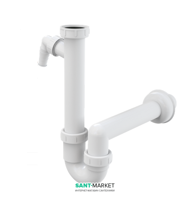 Сифон для мойки AlcaPlast с накидной гайкой 6/4