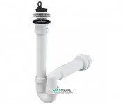 Сифон для мойки AlcaPlast с peшeткой из нержавеющей стали A800-DN50