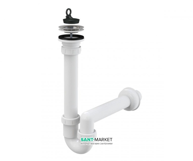 Сифон для мойки AlcaPlast с peшeткой из нержавеющей стали A800-DN40
