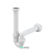 Сифон для мойки AlcaPlast трубчатый с накидной гайкой 6/4