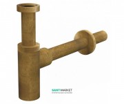 Сифон для раковины AlcaPlast Design латунь бронза-антик A400ANTIC
