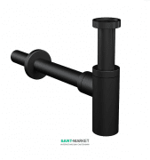 Сифон для раковины AlcaPlast Design латунь чёрный матовый A400BLACK