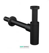 Сифон для раковины AlcaPlast Design латунь чёрный матовый A400BLACK