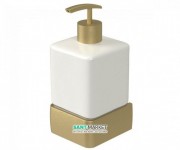 Диспенсер для жидкого мыла Haceka Aline Gold белый/матовое золото 1196889