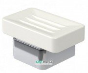 Мыльница для ванной Haceka Aline P настенная белый/хром матовый 1194608