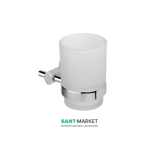 Cтакан для зубних щіток Haceka Happy Chroom матове скло / хром 1138845