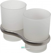 Cтакан для зубних щіток Haceka Joy Brushed подвійний 1148754