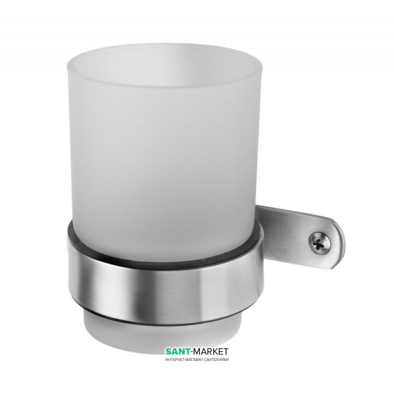 Cтакан для зубных щеток Haceka Ixi матовое стекло/нержавеющая сталь 1193890