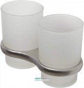 Cтакан для зубных щеток Haceka Joy Brushed двойной 1148754
