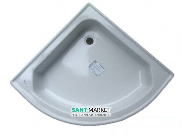 Душевой поддон Koller Pool 70x70 см полукруглый сталь белый C00C1200E