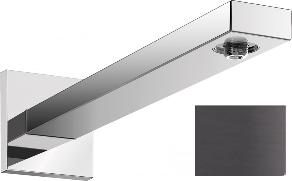 Держатель верхнего душа Hansgrohe Square 38,9 см черный хром шлифованный 27694340