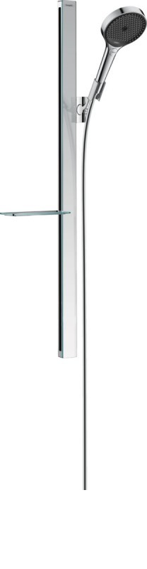 Душевой гарнитур Hansgrohe Rainfinity 130 3jet со штангой 90 см и мыльницей хром 27671000