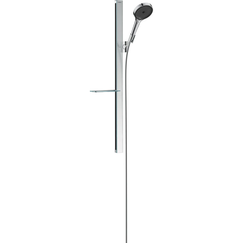 Душевой гарнитур Hansgrohe Rainfinity 130 3jet EcoSmart со штангой 90 см и мыльницей хром 27672000