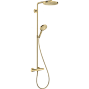 Душевая стойка Hansgrohe Raindance Select S Showerpipe 240 1jet с верхним и ручным душем полированное золото 27633990