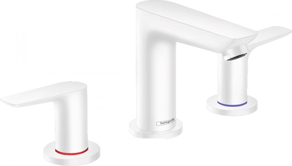 Смеситель для раковины Hansgrohe Talis E со сливным гарнитуром белый матовый 71733700