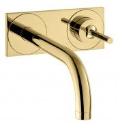 Смеситель для раковины Hansgrohe Axor Uno настенный золото 38112930