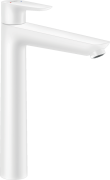 Смеситель для раковины Hansgrohe Talis E 240 однорычажный со сливным гарнитуром белый матовый 71716700