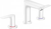 Змішувач для раковини Hansgrohe Talis E із зливним гарнітуром білий матовий 71733700