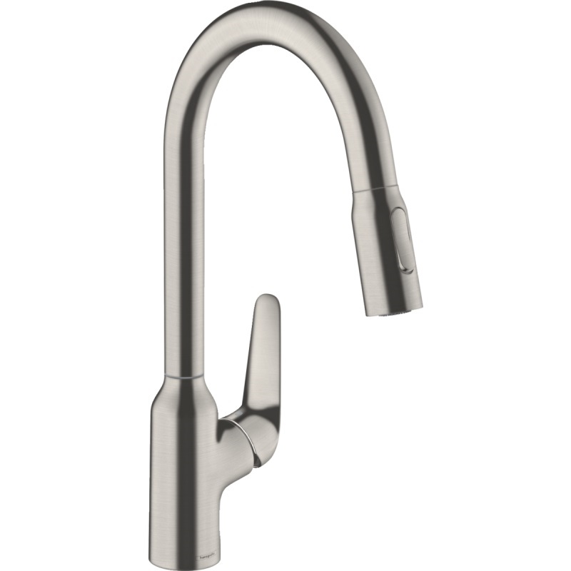 Смеситель для кухни Hansgrohe Focus M42 220 с вытяжным душем 2jet sBox сталь 71820800