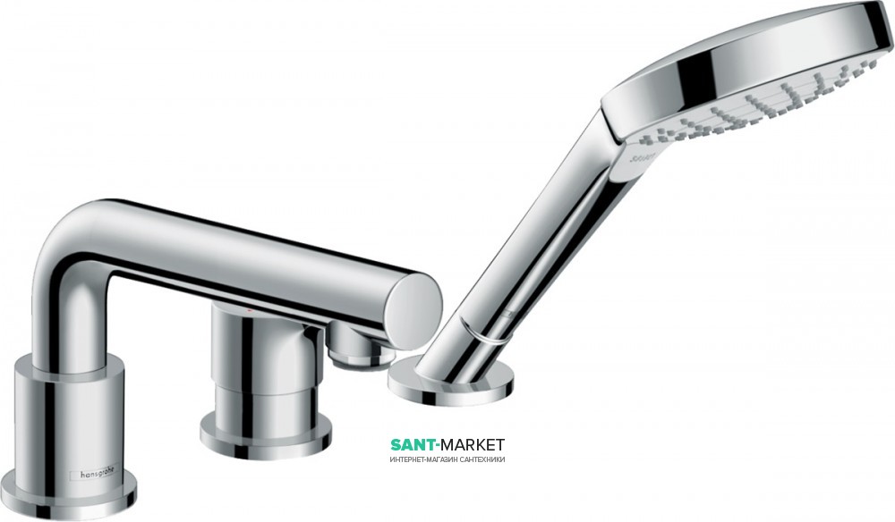 Змішувач для ванни Hansgrohe Talis S змішувач на край ванни на 3 отвори хром 72416000