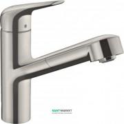 Смеситель для кухни Hansgrohe Focus M42 150 с вытяжным изливом 1jet sBox сталь 71829800