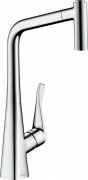 Смеситель для кухни Hansgrohe Metris M71 320 2jet с вытяжным изливом однорычажный хром 73801000