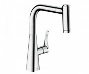 Смеситель для кухни Hansgrohe Metris M71 220 2jet sBox с вытяжным изливом однорычажный хром 73800000