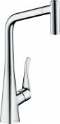 Смеситель для кухни Hansgrohe Metris M71 320 2jet с вытяжным изливом однорычажный хром 73801000