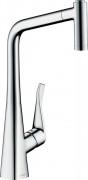 Смеситель для кухни Hansgrohe Metris M71 320 2jet с вытяжным изливом однорычажный хром 73801000