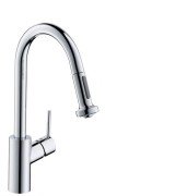 Смеситель для кухни Hansgrohe Talis M52 220 Eco 2jet с вытяжным изливом однорычажный 72831000