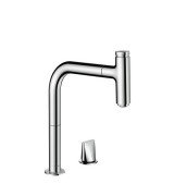 Смеситель для кухни Hansgrohe Metris Select M71 200 Eco 2jet sBox с вытяжным изливом однорычажный хром 73825000