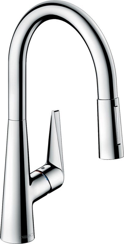 Смеситель для кухни Hansgrohe Talis M51 200 Eco 2jet Sbox с вытяжным изливом однорычажный хром 73876000