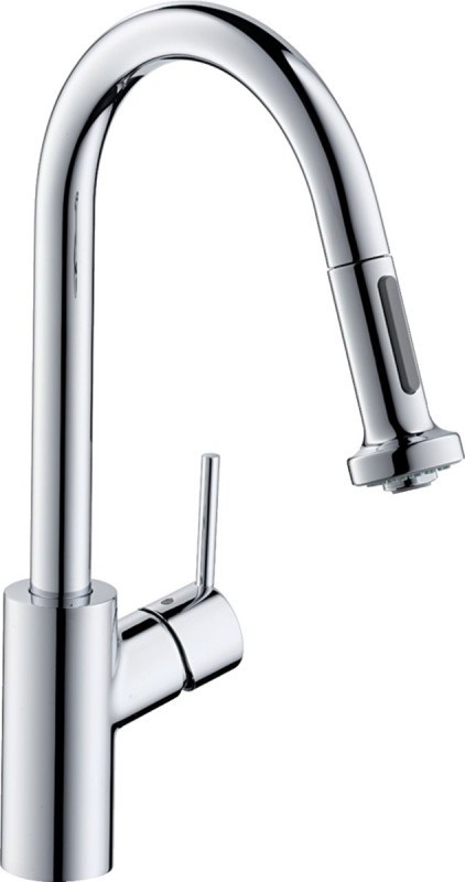 Смеситель для кухни Hansgrohe Talis M52 220 2jet Sbox с вытяжным изливом однорычажный хром 73863000