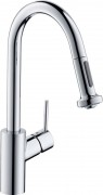 Смеситель для кухни Hansgrohe Talis M52 220 Eco 2jet Sbox с вытяжным изливом однорычажный хром 73879000