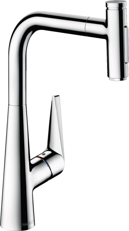Смеситель для кухни Hansgrohe Talis Select M51 300 2jet Sbox с вытяжным изливом однорычажный хром 73867000