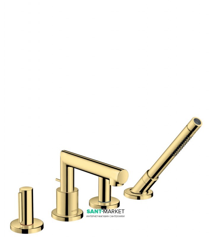 Смеситель на борт ванны Hansgrohe Axor Uno  на 4 отверстия золото 45444930