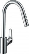 Смеситель для кухни Hansgrohe Focus M41 240 2jet Sbox с вытяжным изливом однорычажный сталь 73880800